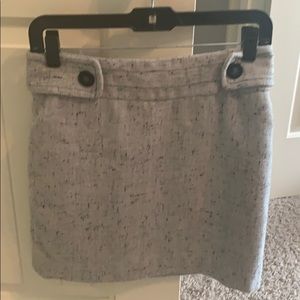 Gray wool mini skirt